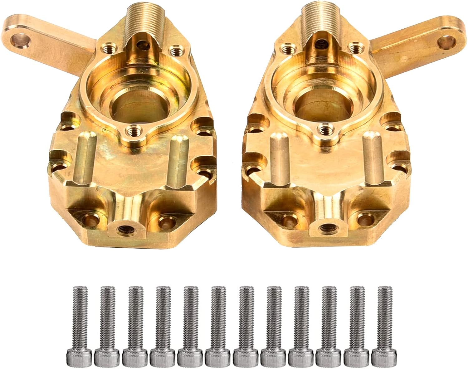 kingsea 1Pair Brass Weight Front Steering Knuckle Compatible with TRX-4/TRX-6 1/10 RC Crawler Upgrade Parts