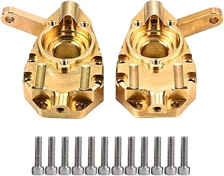 kingsea 1Pair Brass Weight Front Steering Knuckle Compatible with TRX-4/TRX-6 1/10 RC Crawler Upgrade Parts