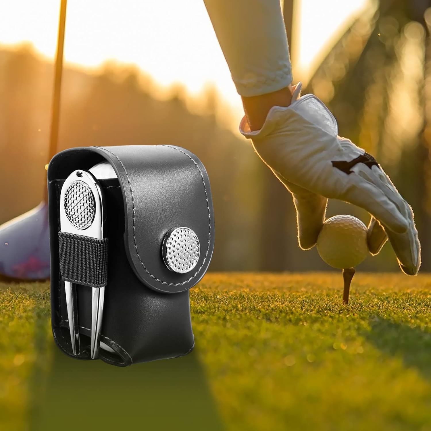 Golf Bag Gift Set Divot Tool, Portable Practice Kit image 2