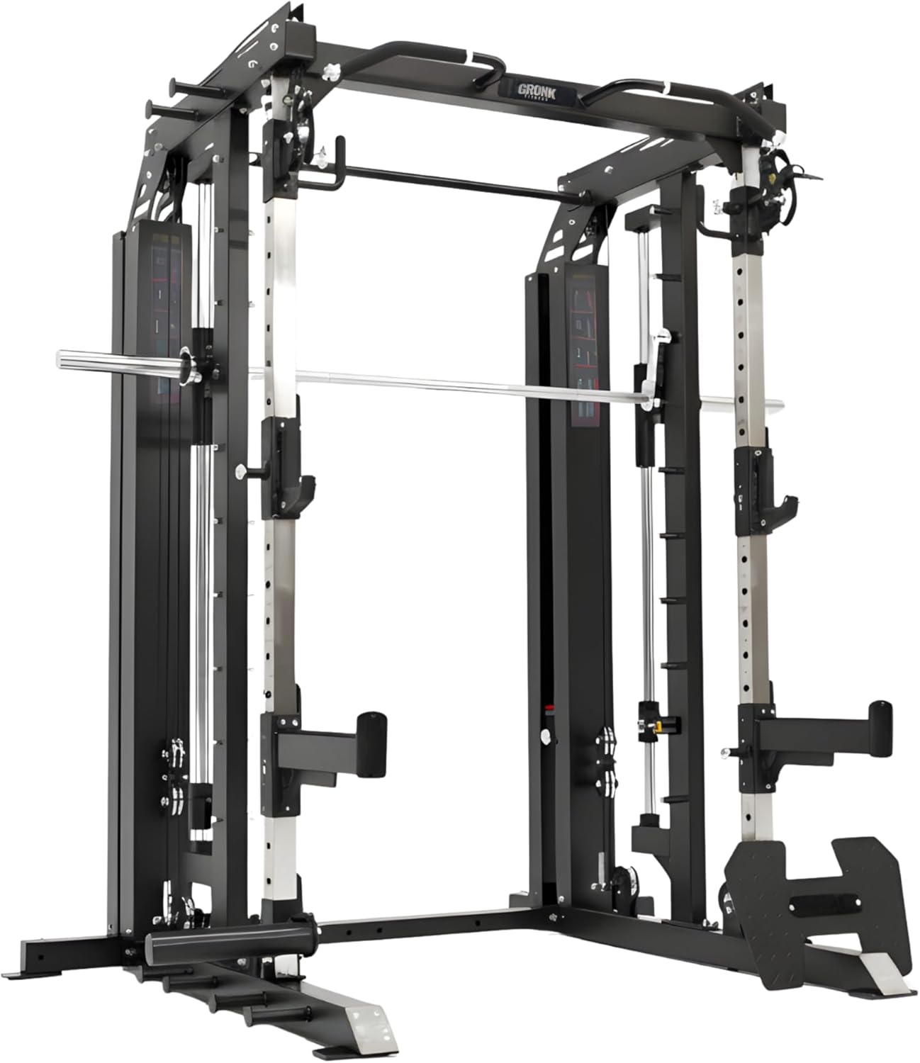 Gronk Fitness All-in-One Functional Trainer with Smith Machine | Home Gym Cable Machine with Weight Stack | Workout Cage & Power Rack System