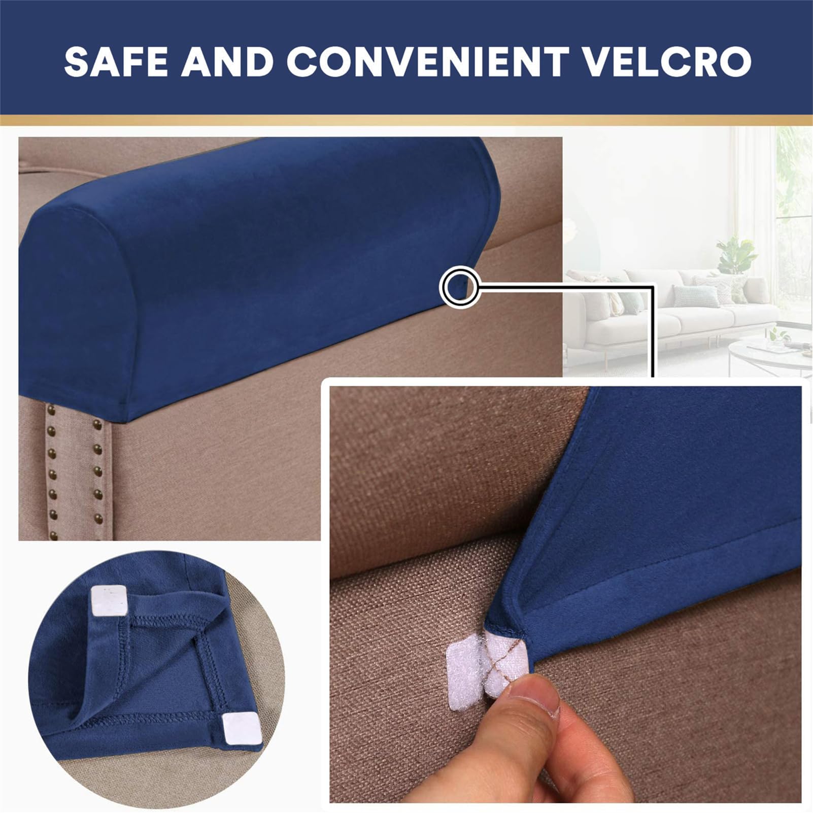 Copri Braccioli Elasticizzati Per Divano E Poltrone – Set Da 2/4, Antiscivolo E Protezione Con Copridivano Universale