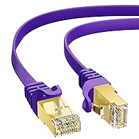 Vista 44 de Cable Ethernet Cat 7 de 30 pies, cable de Internet de alta velocidad de 10 Gbps, blindado SFTP, cobre puro OFC, cable de red LAN RJ45 CAT7