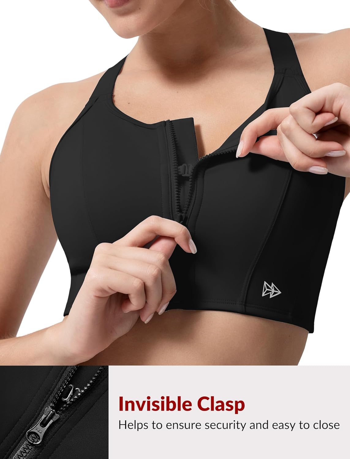 Yvette Adjustable Front Closure Sports Bras for Women High Support Impact No Bounce Sports Bra Running for Big Breasts - Image 5