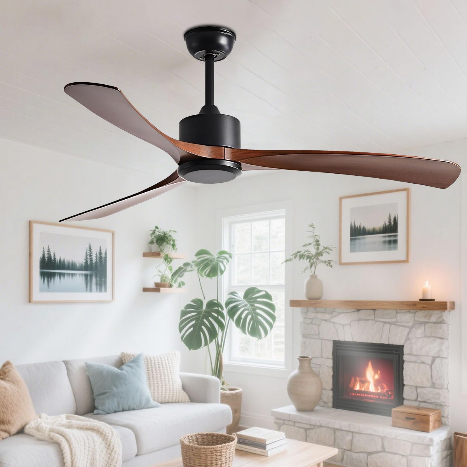 Ventilateur de plafond télécommande et moteur écoénergétique 6 vitesses