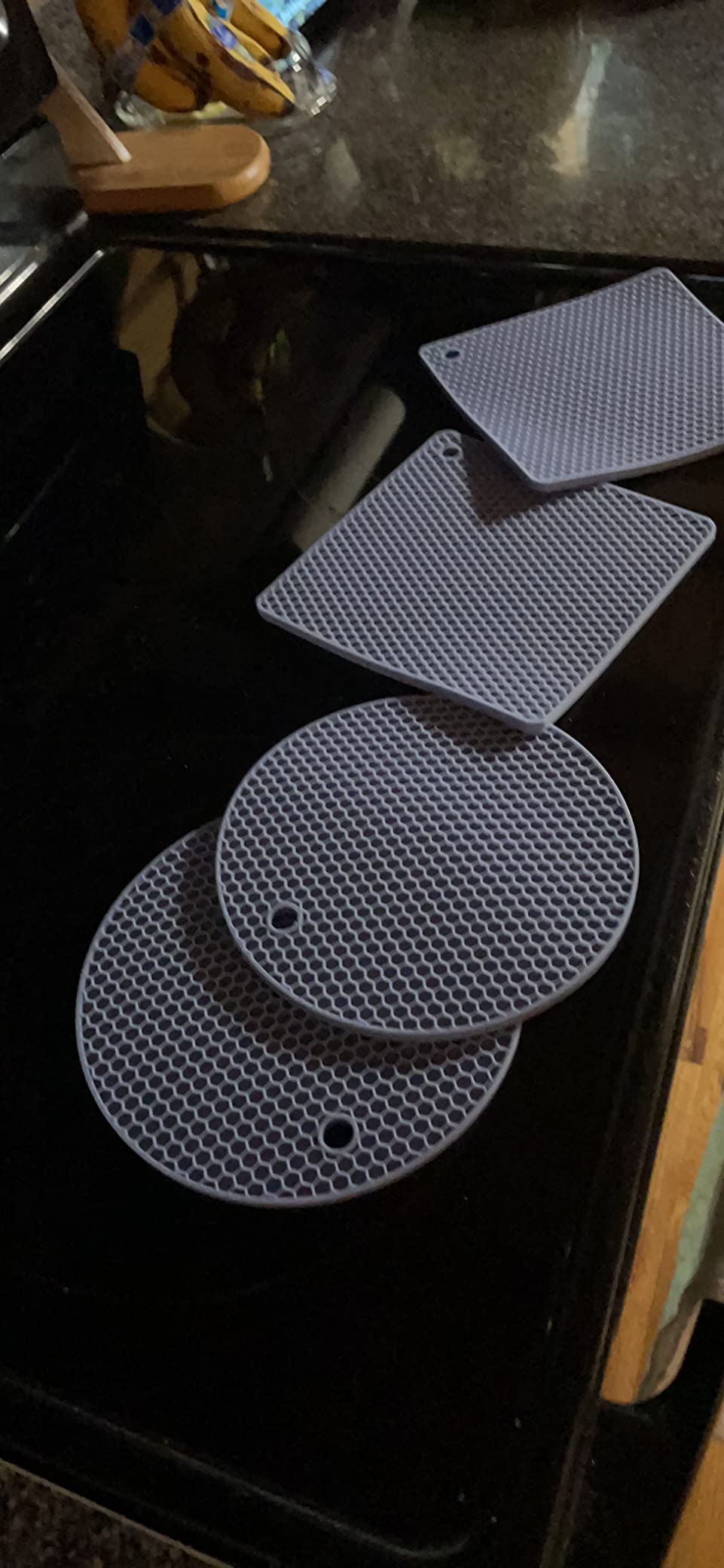 Silicone Trivets for Hot Dishes, 4Pcs Set of Heat Resistant