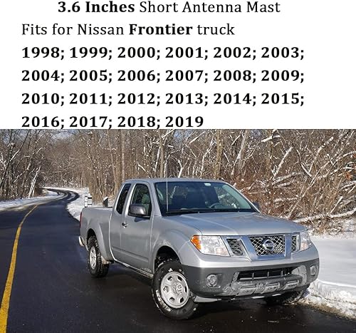 Miniatura 5 de Antena de corto rendimiento para Nissan Titan xd Truck 2004-2025 2026, Frontier 1998-2019, Nissan Xterra 2000-2015, reemplazo perfecto negro de 3.6