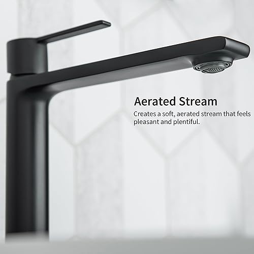 Miniatura 6 de Casta Diva Grifo de lavabo de baño de una sola manija, incluye placa de cubierta para fregadero de baño de 1 o 3 agujeros, instalación sin