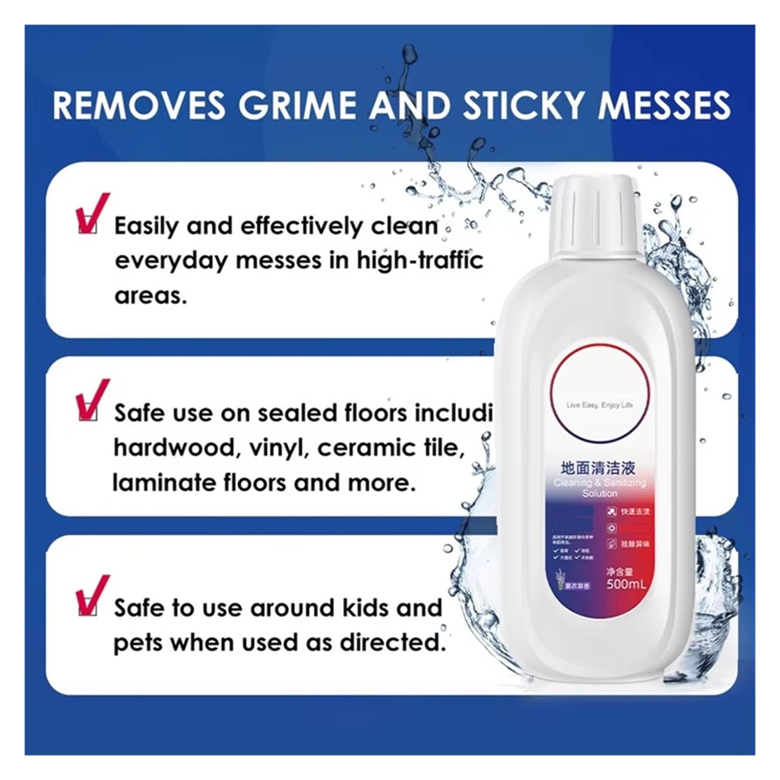 500 ml compatibile con Tineco Floor One S3 IFloor 3 S5 Blue Pro Combo S6 S7Pro detergente liquido for pavimenti accessori