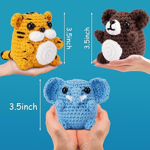 Miniatura 24 de Uluck Kit de ganchillo para principiantes, kit de ganchillo para adultos con tutoriales en video paso a paso, kit de animales de ganchillo - conejo