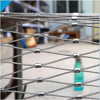 Stainless Steel Rope Net, Flexible Garden Farm Stair Protection Net, High Altitude Anti-Fall Fence, 2.0mm Flexible Stainless Steel Mesh, for Garden Farm (Color : Mesh 8cm, Size : 1.2x20m/3.9x65.6ft