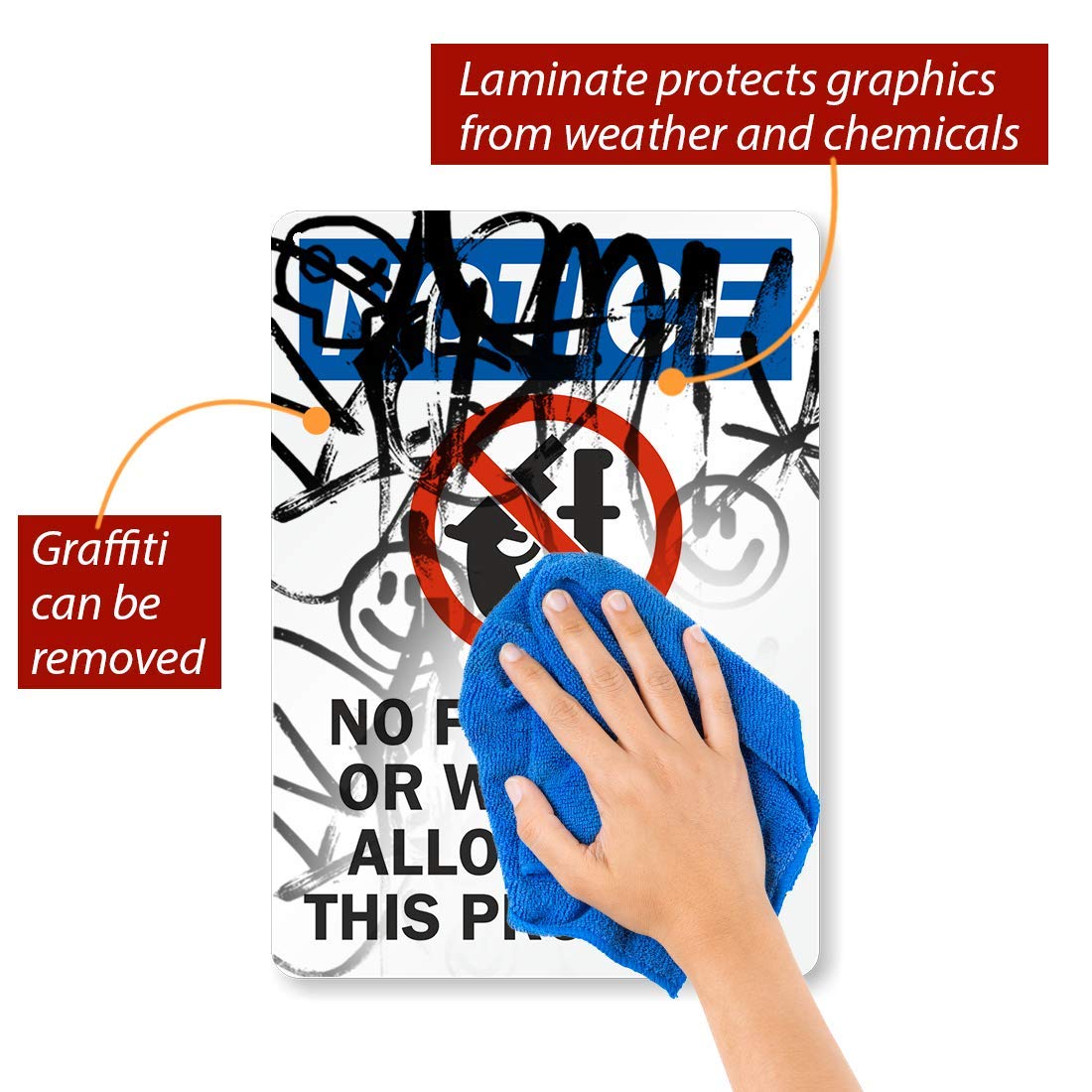Nеw Prоduсt SmartSign Notice - No Firearms Or Weapons Allowed On Property Label | 10 x 14 Laminated Vinyl