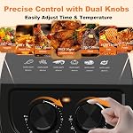 OSTBA 2.5QT Air Fryer pour 1–2 personnes, petite Air Fryer avec 6 Options de menu, Temp manuelle double bouton & Heureur, 3D Rapide Air Circulation, antiadhésive & Lave-vaisselle panier sûr, sans huile cuisine saine