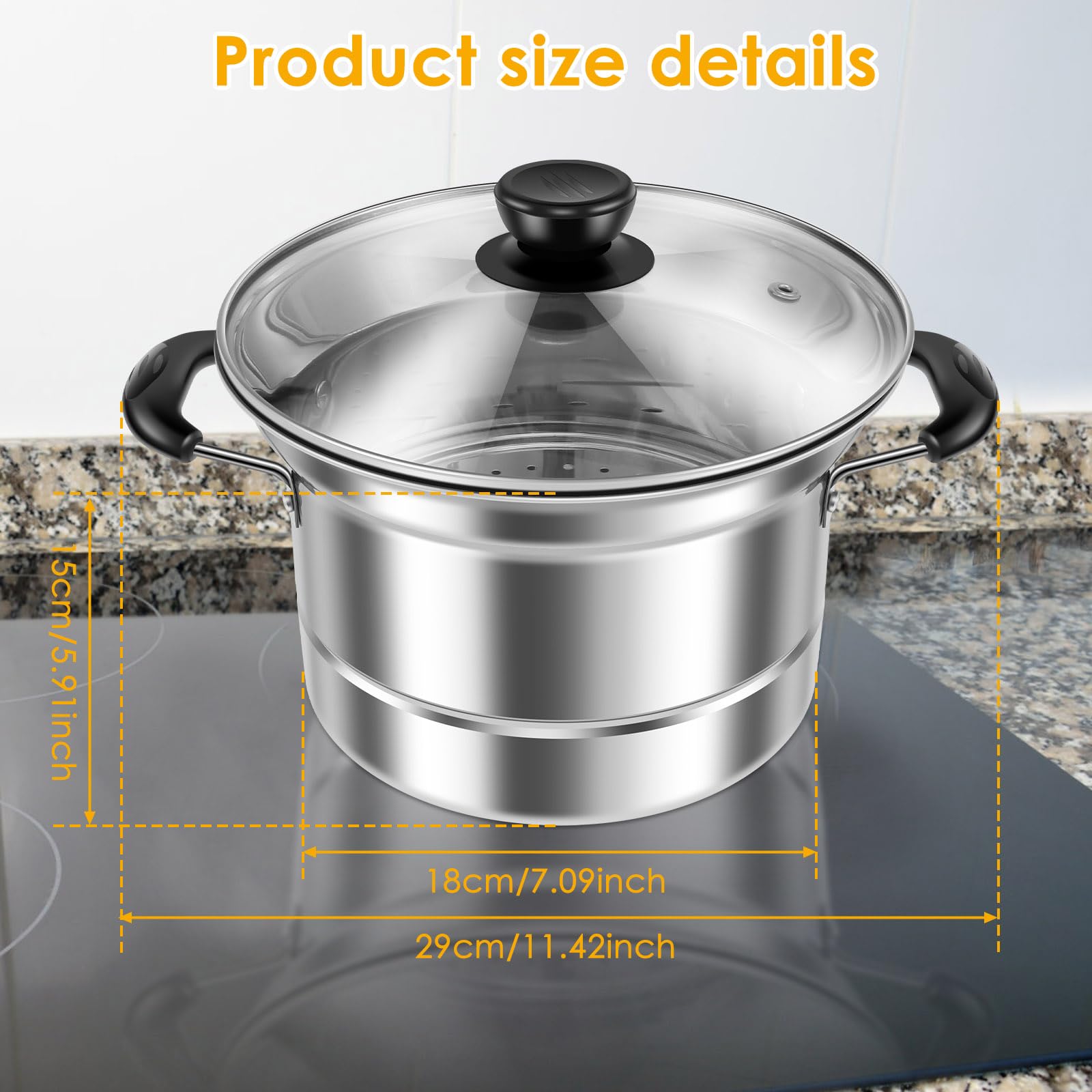 Deep Fryer Pot with Strainer Basket and Handle Stainless Steel Fryer Pot Aluminum Fish Fryer Pot Portable Deep Fryer Multifunctional Deep Frying Pot for Cooking Chicken Wings Seafood French Fries