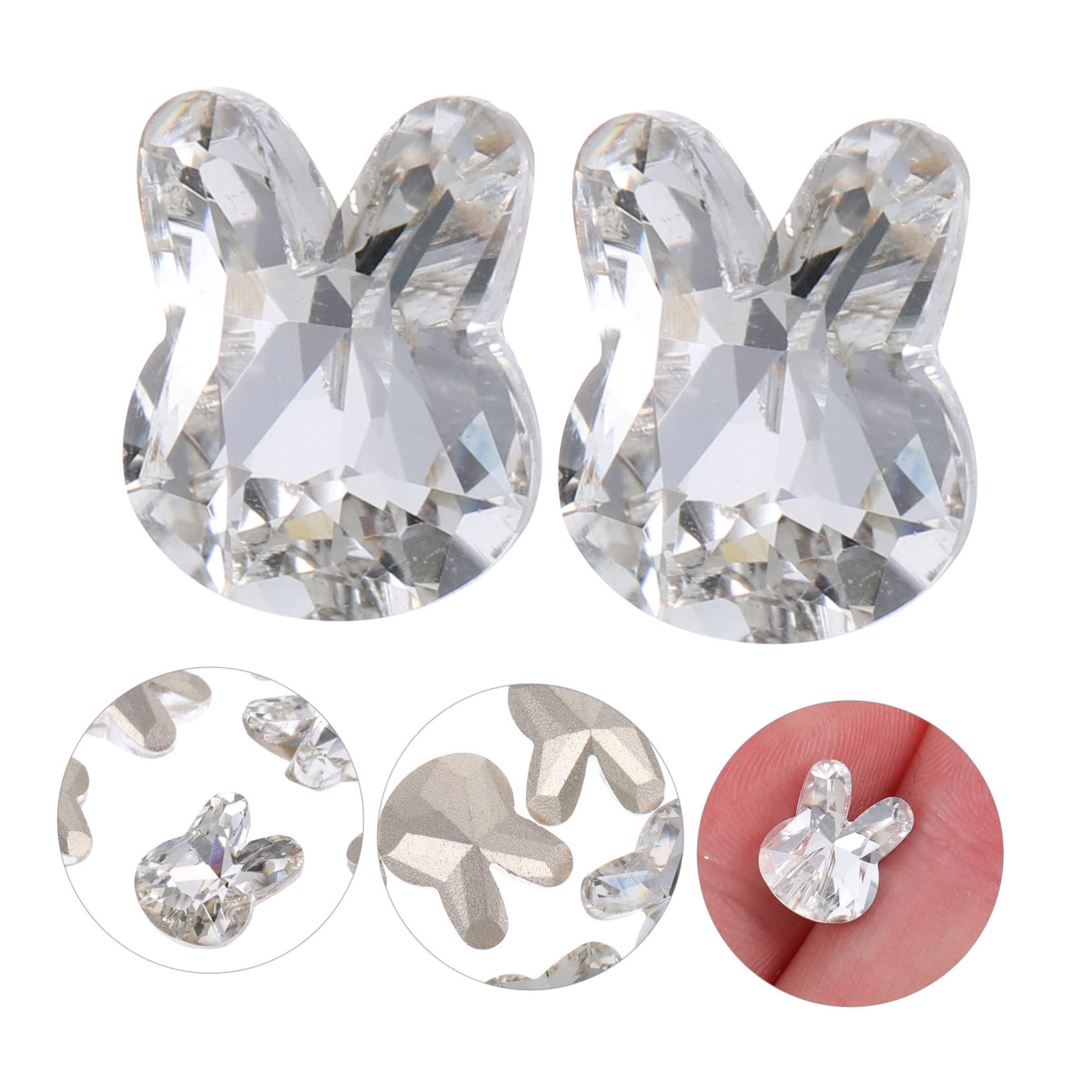 SHERCHPRY 5 Set Gioielli Con Diamanti Per Unghie Strass Per Unghie Carino Bunny Adulti Certamente Conigli Ciondoli Per Unghie Alla Moda Ciondoli Per Unghie Penzolanti Cristallo 20 Pezzi*5