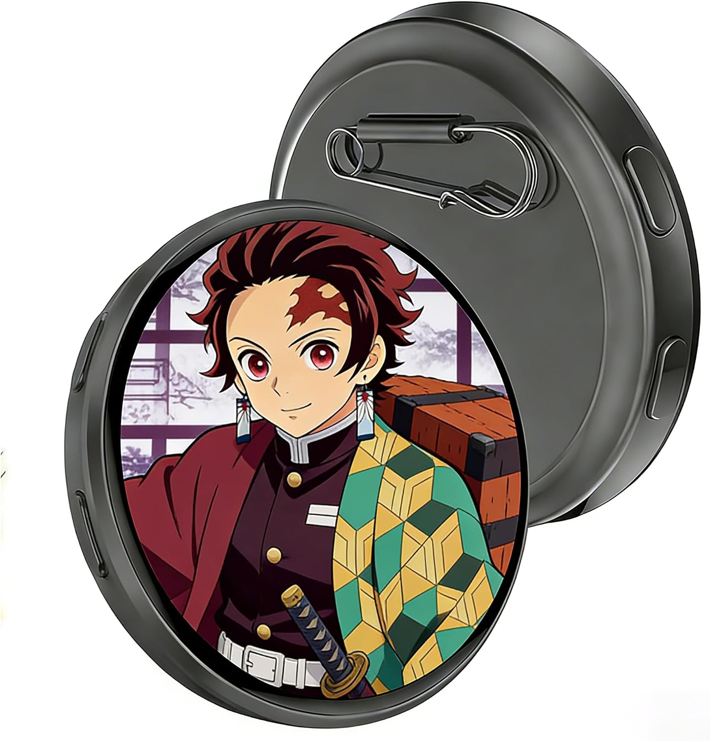 Digital Badge, Customizable Anime Style Digital Pin with Photo, Video Display, HD Touchscreen e badge, Smart Button for FIFA World Cup Footbal Party, Cosplay, Fandoms