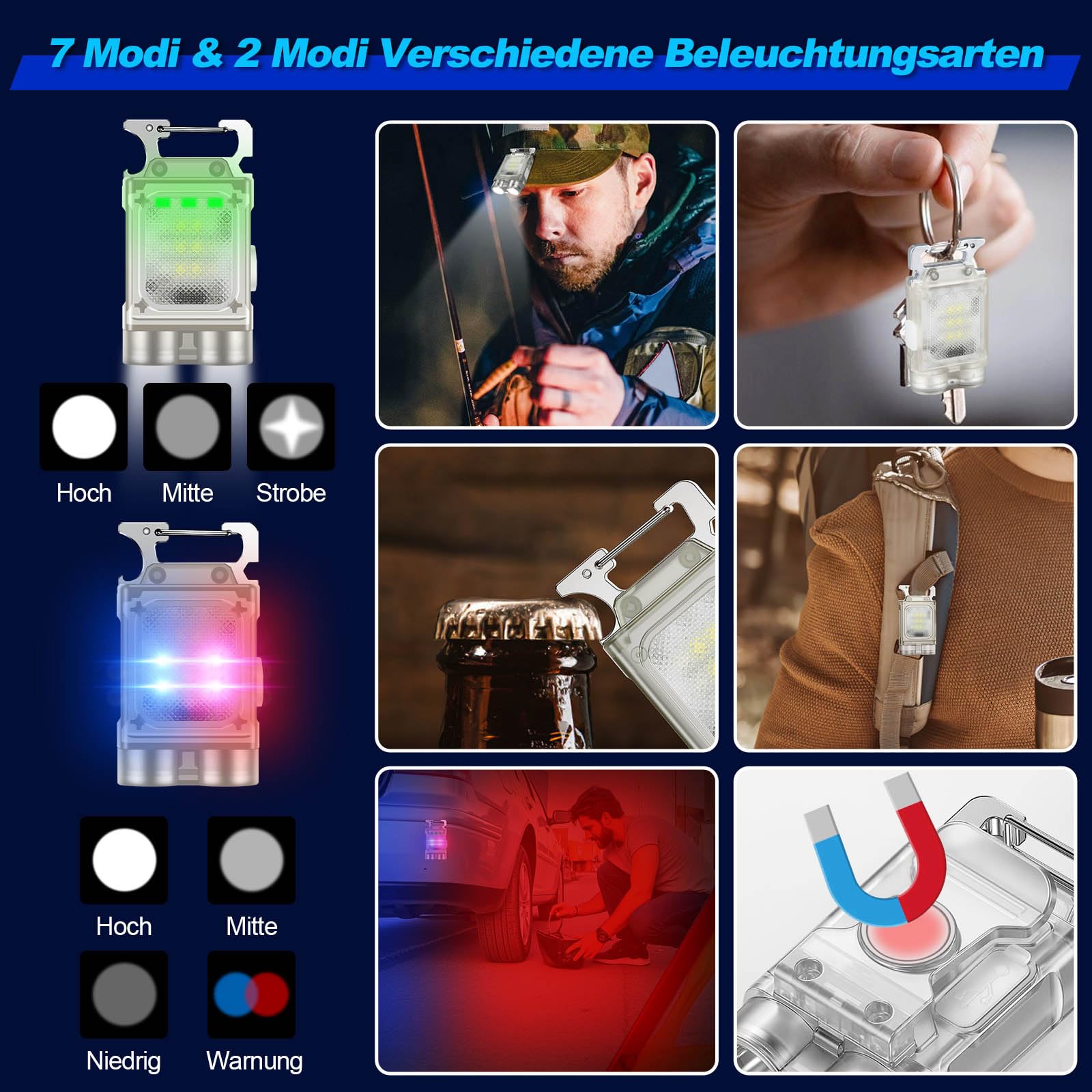 Fsiviim Torcia LED Potente Professionale, 500000 Lumen Torcia Led Ricaricabile Potente, Torcia Ricaricabile USB, Torcia Elettrica, Torcia Zoom, Torcia Tattica Militare Per Campeggio Trekking Emergenza