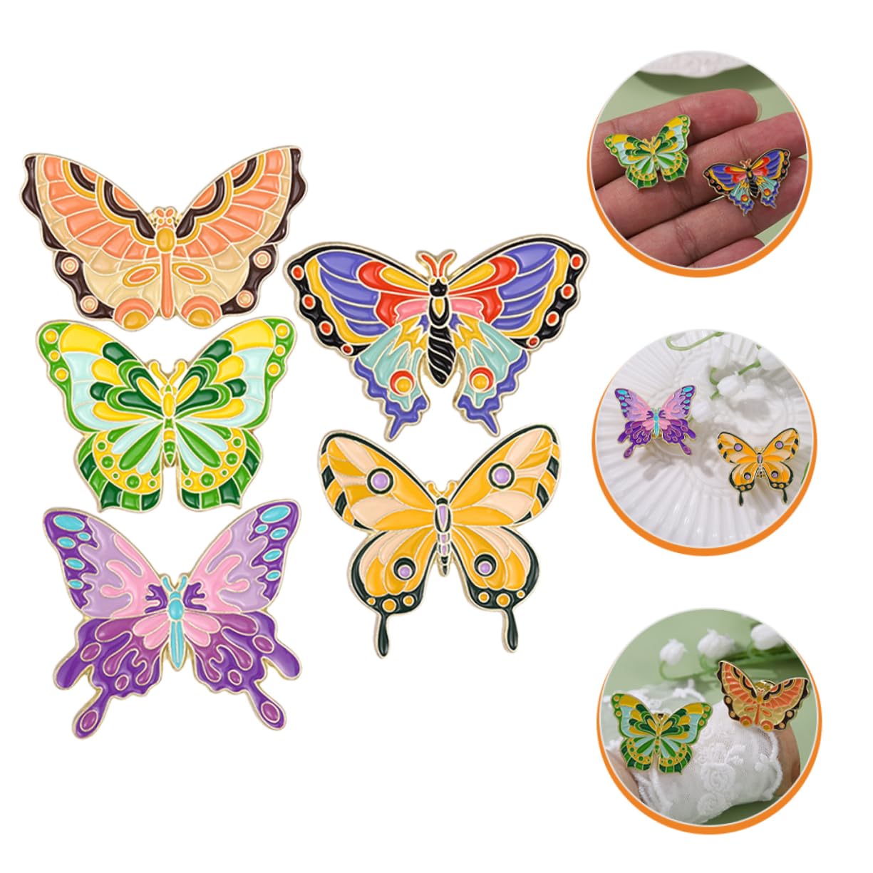 SHERCHPRY 25stücke Cartoon Schmetterling Broschen Set Für Damen Anstecknadeln Bunten Designs Für Partys Feiertage Und Tägliche Dekoration