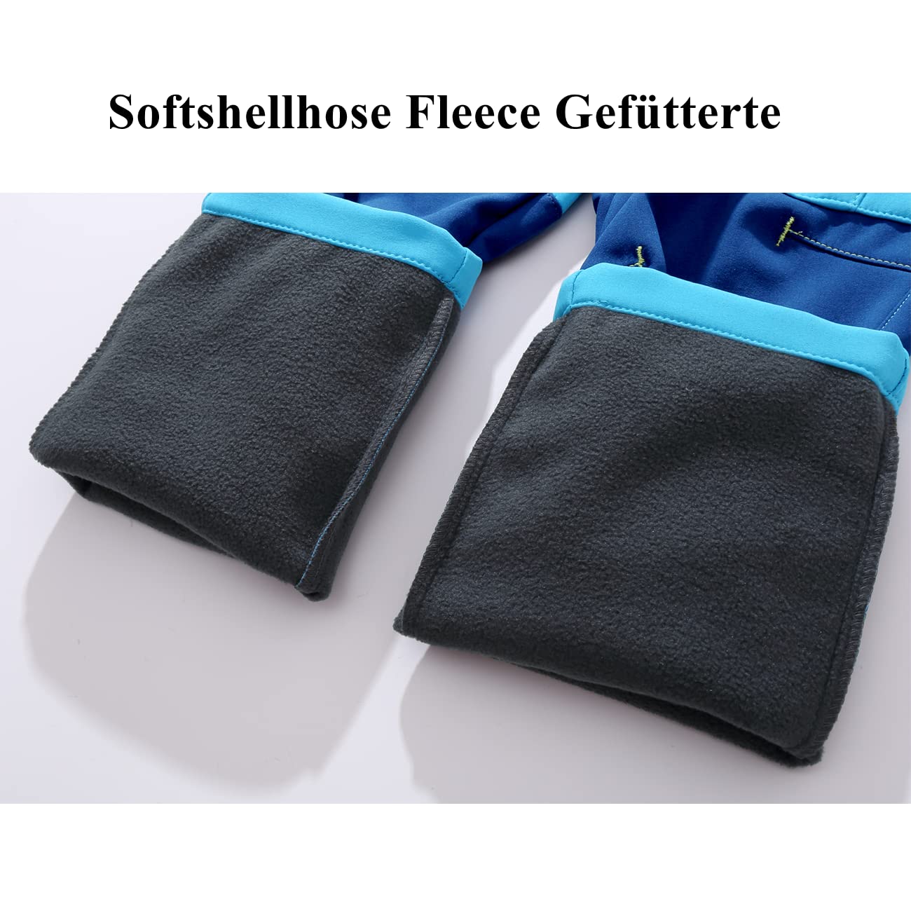 Daysskk Softshell - Pantalones de invierno para niños y niñas, con forro polar, impermeables, 110-170
