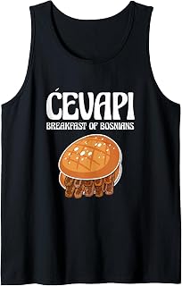 Bosnian Food Balkan Specialty Lover Gourmand Funny Cevapi Tank Top