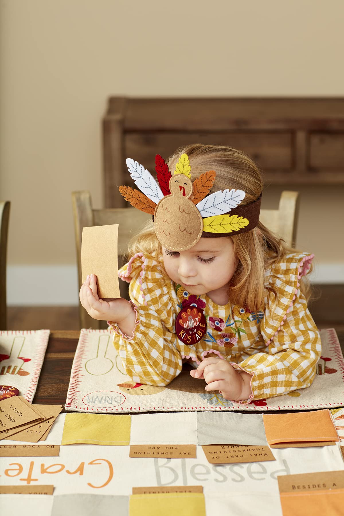 Mud Pie Children's Thanksgiving Turkey Headband, Orange