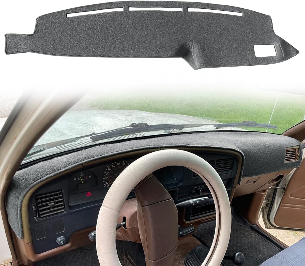 Dash Cover Fit for Toyota 4Runner Pickup Truck 1990-1995 (Dark Gray)F96 | Fcovergurus Custom Dashboard Cover Mat Pad Carpet Protector