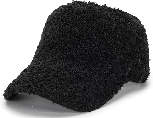 Miniatura 10 de INOGIH BeanieTail - Gorro de punto cálido para mujer, diseño desordenado de moño alto, con visera (tamaño CHM)