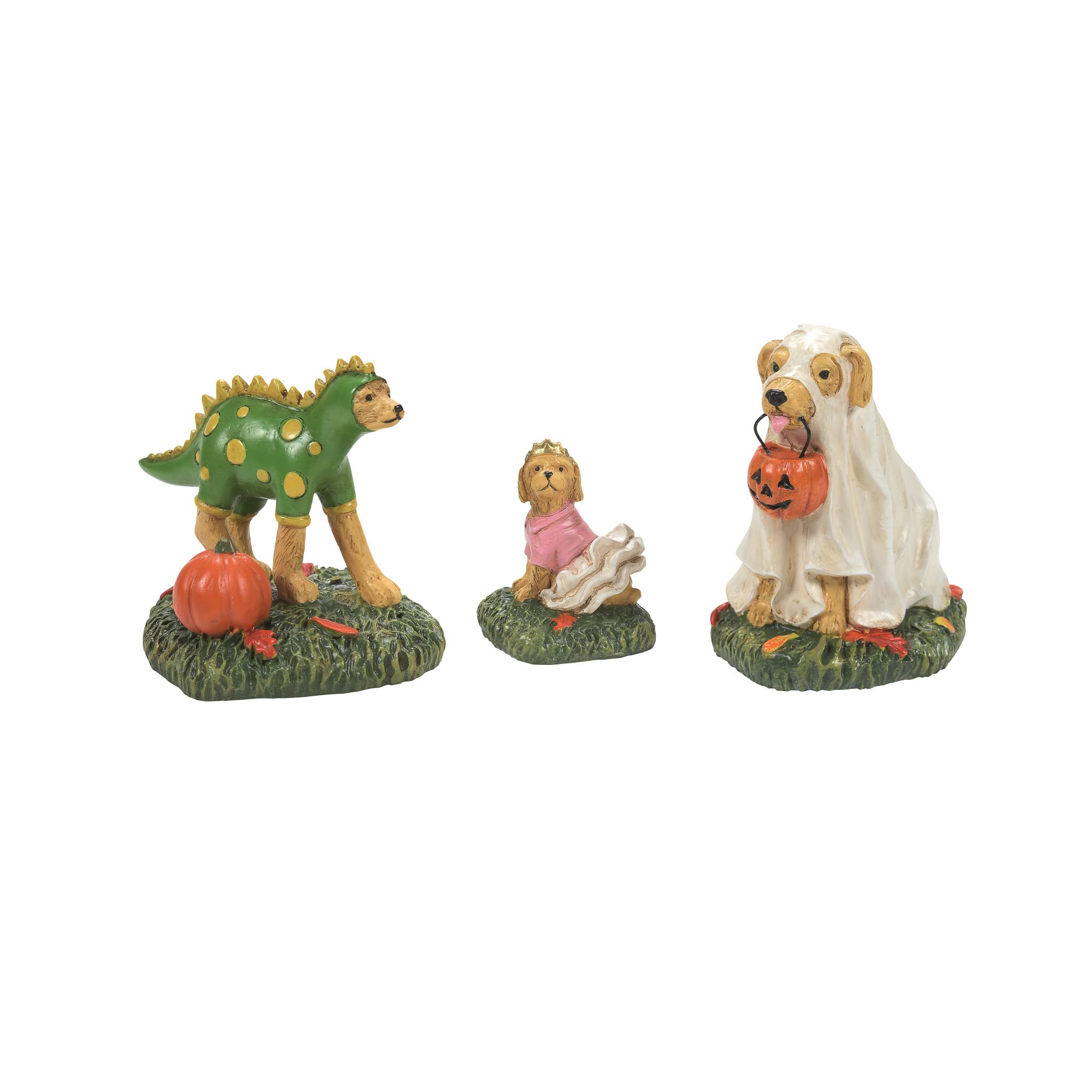 Chiens costumés d'Halloween lot de figurines miniatures multicolores de tailles différentes