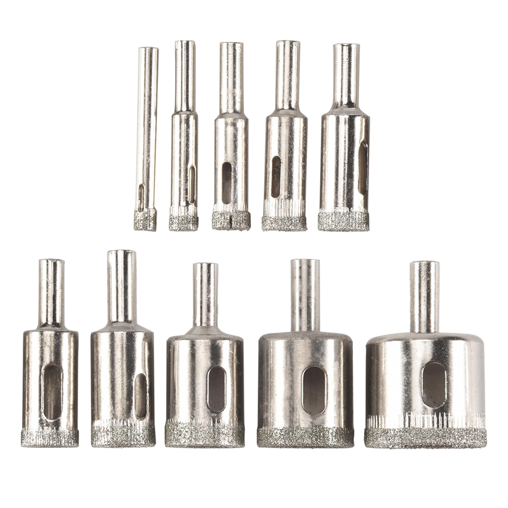 Littimoon Drill Bits,10Pcs 6-32mm Hole Saw Drill Bit Hollow Core Drill Bit Set for Coating, Carbon Steel for Glass, Ceramics, Porcelain, Ceramic Tile, Marble