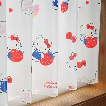Amazon｜ハローキティカフェカーテン120x45cm【日本製】サンリオSanrio
