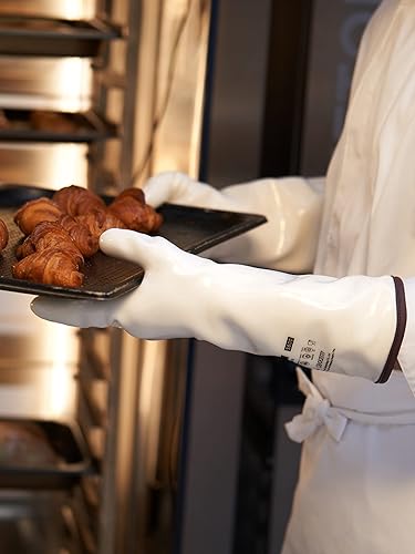 Miniatura 5 de LANON - Guantes de horno de silicona líquida resistentes al calor de 15 pulgadas, grado alimenticio, forro CoralAir, impermeables, extra largos, XL