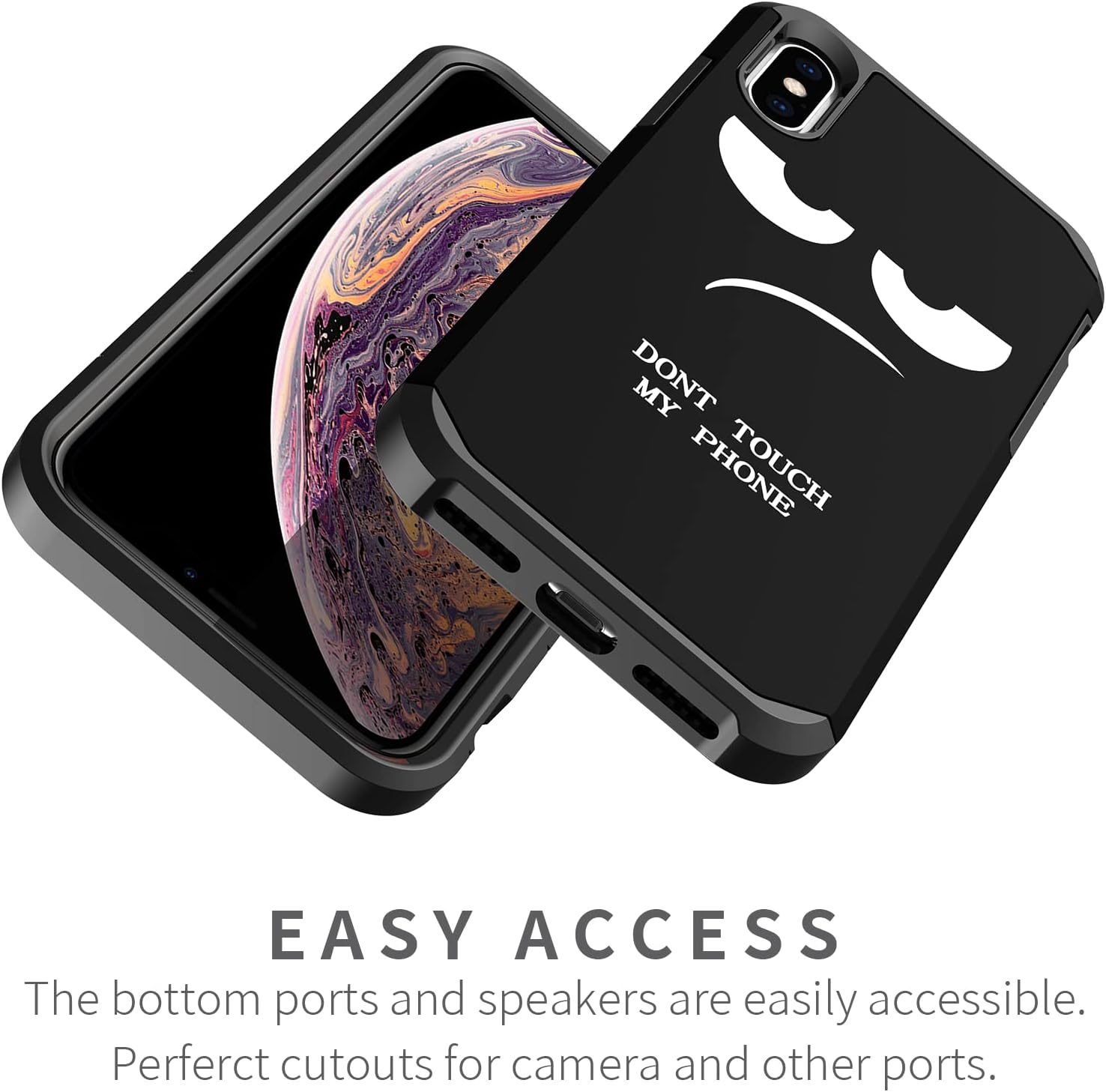 for iPhone Xs Max Case, [Don't Touch My Phone] for Boys,Kids image 3