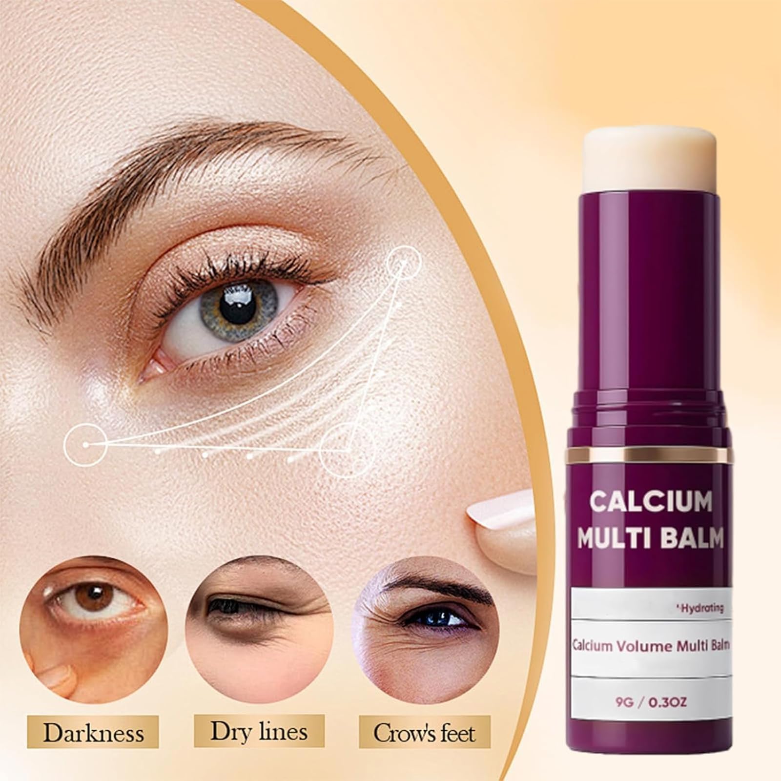 Stick idratante coreano al collagene, balsamo multiuso al calcio, anti-età, antirughe, per la cura della pelle, riparatore e idratante