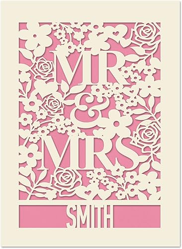 Miniatura 8 de EDSG Tarjeta de felicitación personalizada para aniversario de boda, tarjeta de felicitación personalizada para novia y novio con diseño cortado con