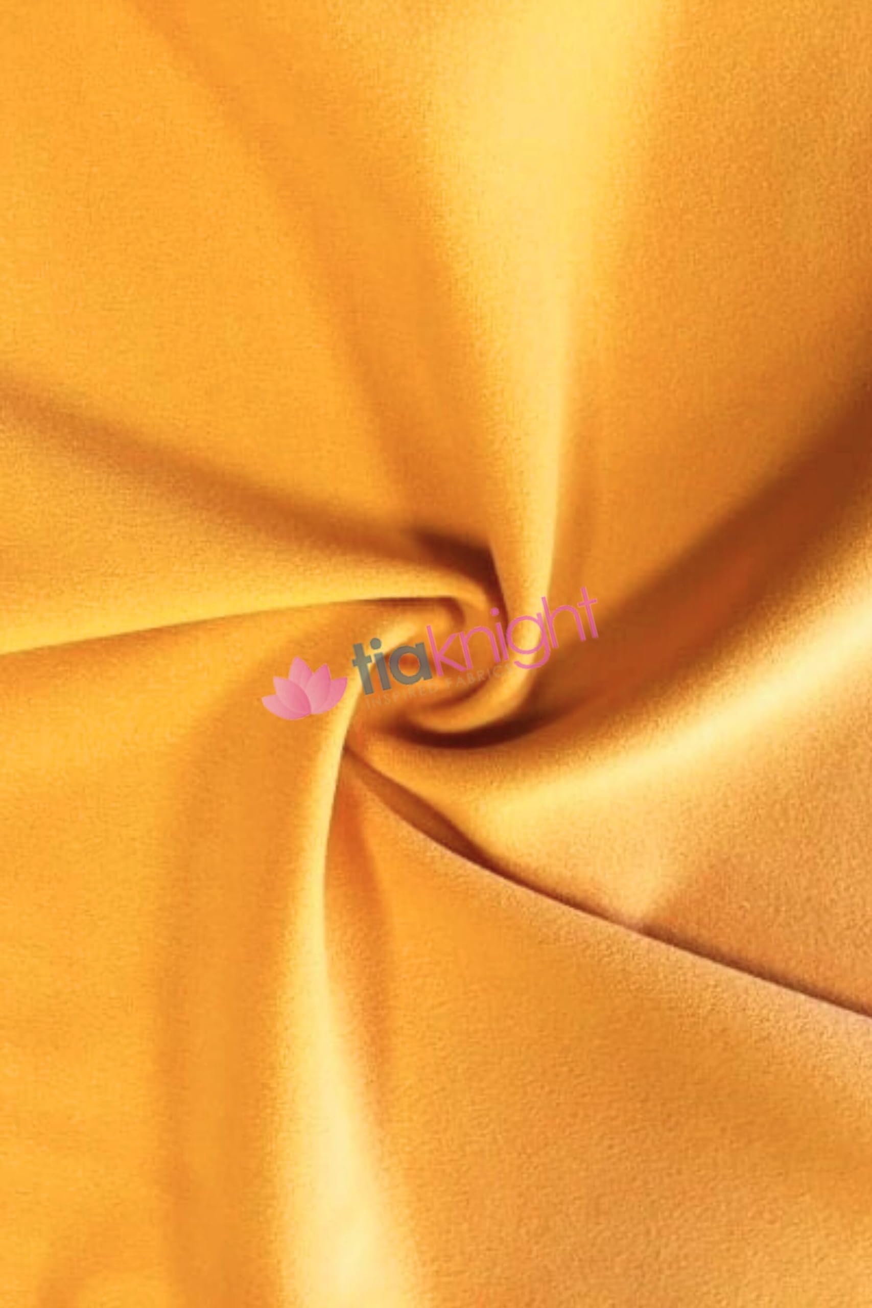 Tia Knight Inspired Fabrics Sunflower Yellow Scuba Crepe Dressmaking Jersey Fabric | Stretchy & Thick Body Control Material | 150 Cm Wide | Sold By The Metre | Same Day Dispatch | Sq181, By Tia Knight (Sunflower Yellow)