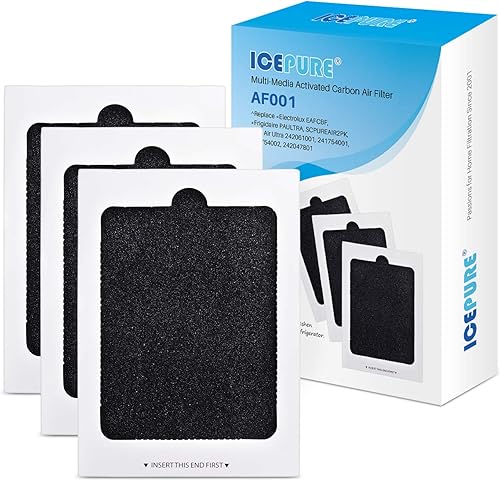 ICEPURE Filtro de aire para refrigerador, repuesto para EAFCBF, PAULTRA, SCPUREAIR2PK, Pure Air Ultra 242047801, 242061001, 241754001, 241754002,