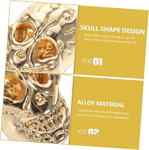Miniatura 9 de EXCEART 20pcs Halloween Punk Skull Remaches Artesanía Studs Crafting Skull Studs Ropa Calavera Spike Punk Studs Craft Studs Punk Skull Head Iy