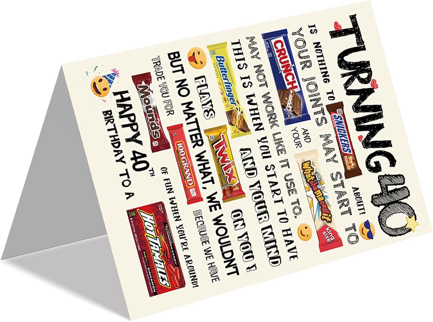 Funny 40th Birthday Card for Women Men, Happy 40th Birthday Gifts for Women Men, Unique 40 Year Old Bday Cards Gifts for Him Her, Cute 40th Birthday Decorations Ideas - Image 3