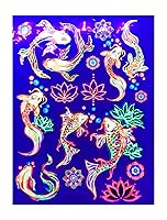 Vista 39 de Tatuaje temporal para fiesta de luz negra, 1 hoja, trasero