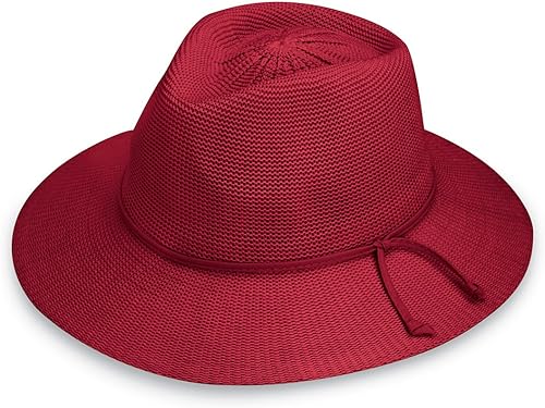 Wallaroo Hat Company Womens Victoria Fedora UPF 50+ Sun Protection, Wide Brim, Adjustable Sizing for Medium Crown Sizes