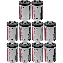 WEIMAA 10 Pack ER14250 1/2AA 3.6V Lithium Battery 1200mAh CR14250 Lithium Battery Non-Rechargeable