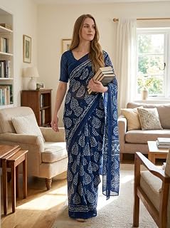 ANAND SAREES Printed Georgette Saree With Unstitched Blouse Piece Price In India