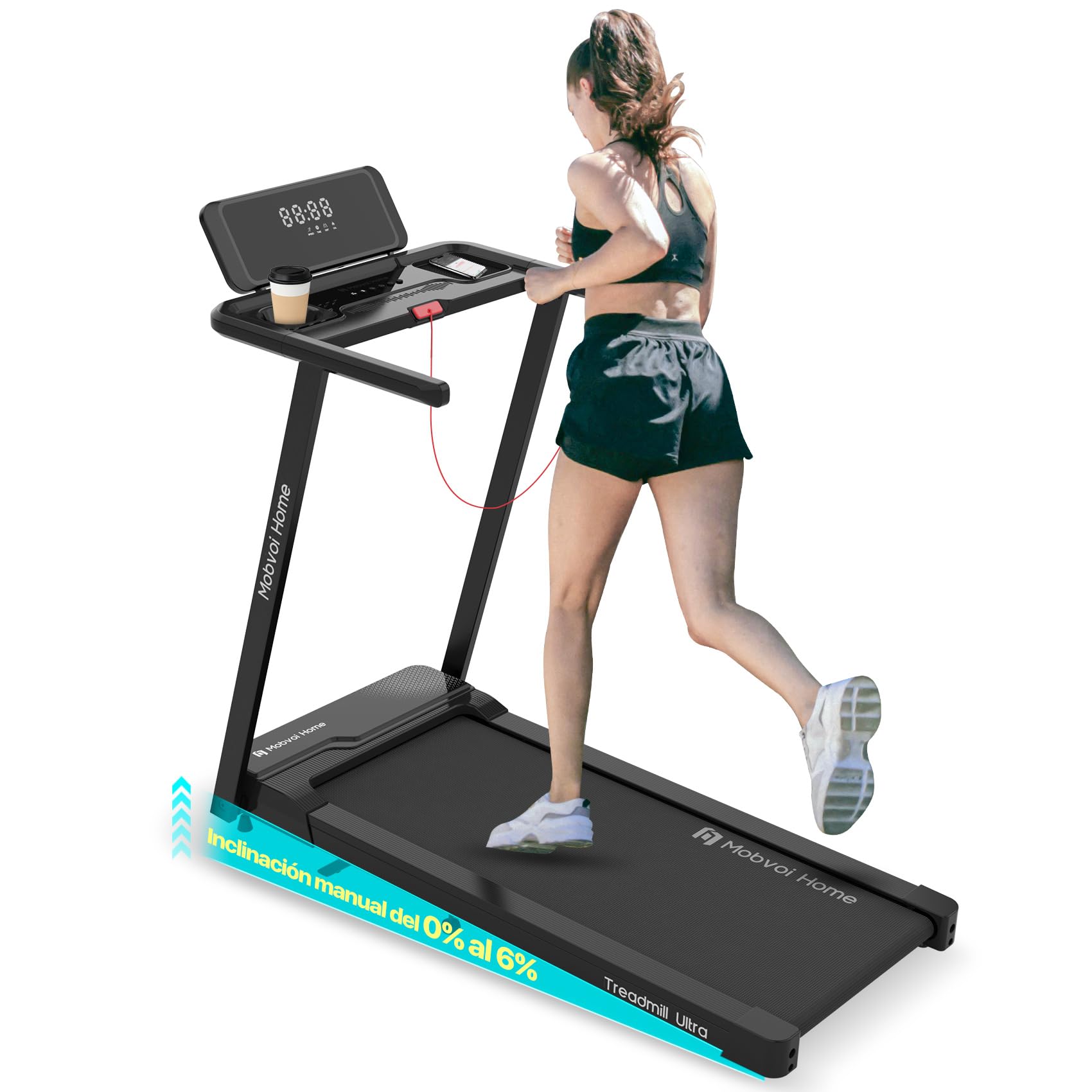 Mobvoi Cinta de Correr 3 en 1 Cinta de Correr Casera Plataforma para Caminar en Casa，Cintas de Correr eléctricas, Cintas de Correr para Oficina，12 km/h 120 kg