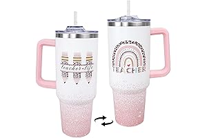 Teacher Appreciation Gifts: Tumbler with Handle for Coffee, 40 Oz