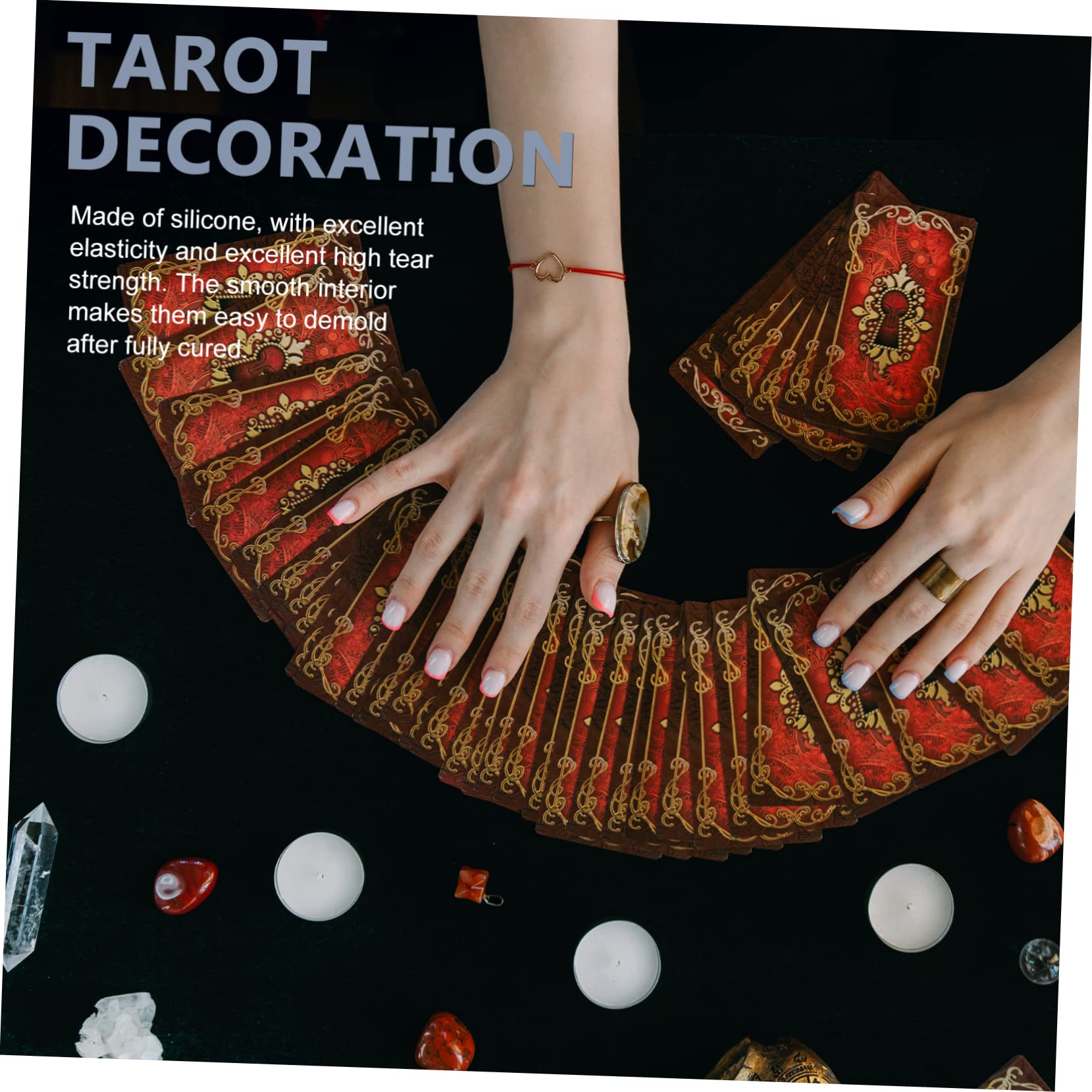 Moule à Couler pour Tarot en Silicone Blanc, 1 Lot