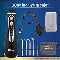 Vista 4 de Waterpik Irrigador dental inalámbrico Advanced 2.0 para dientes, encías, brackets, cuidado dental con bolsa de viaje y 4 puntas, aceptado por