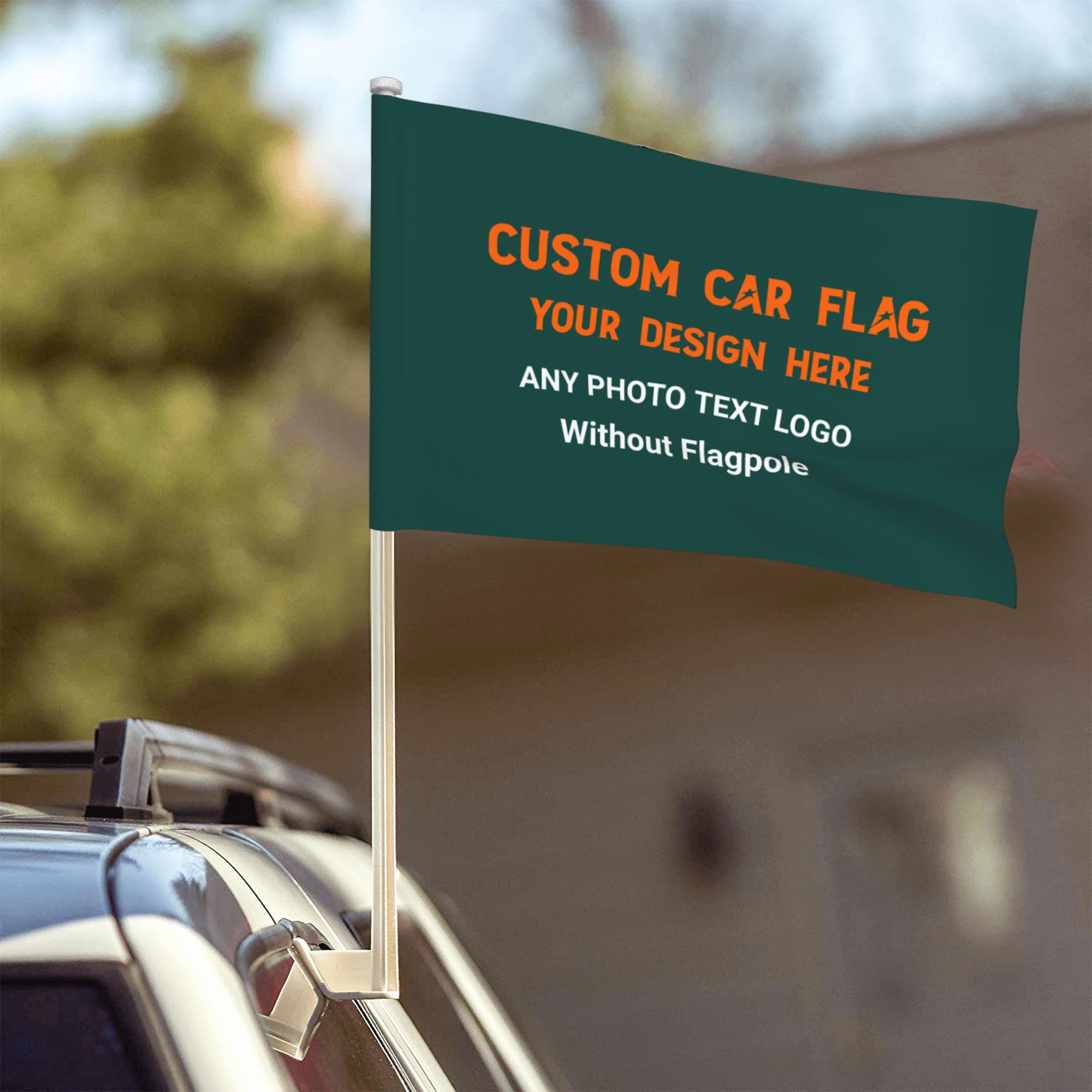 Custom Car Flag Double Sided Full Print Polyester Vehicle Flag