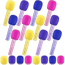 12 Pcs Microphone Candy Tubes Plastic Kpop Karoke Theme Party Decorations Simulated Microphone Singing Prop for Birthday Goody Bag Fillers Party Game Favors Candy Not Included