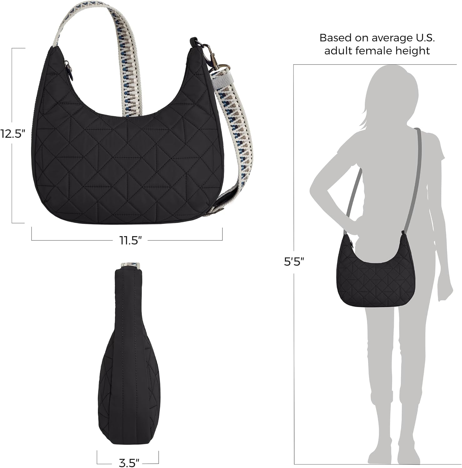 Travelon Anti-Theft Boho Slouchy Crossbody