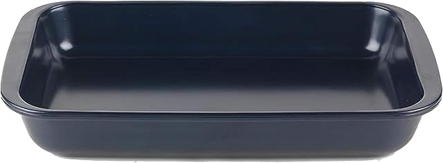 Russell Hobbs RH01144EU Thermo Glass Roaster, Microwave/Dishwasher/Freezer Safe Roasting Tin, For Leftovers And Batch Cooking, Deep Oven Dish Tray, Thermal Shock Glass, Large 2.2L Capacity, 34cm, Blue