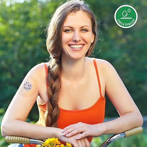 Miniatura 5 de Colarr 80 cubiertas de sensor compatibles con calcomanías Libre 2, parches adhesivos impermeables, cinta transparente compatible con Libre 2 y 80